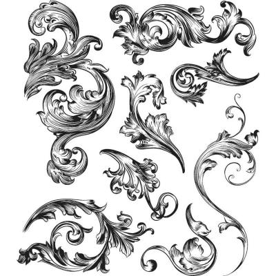 Stampers Anonymous Tim Holtz Cling Stamps - Scrollwork